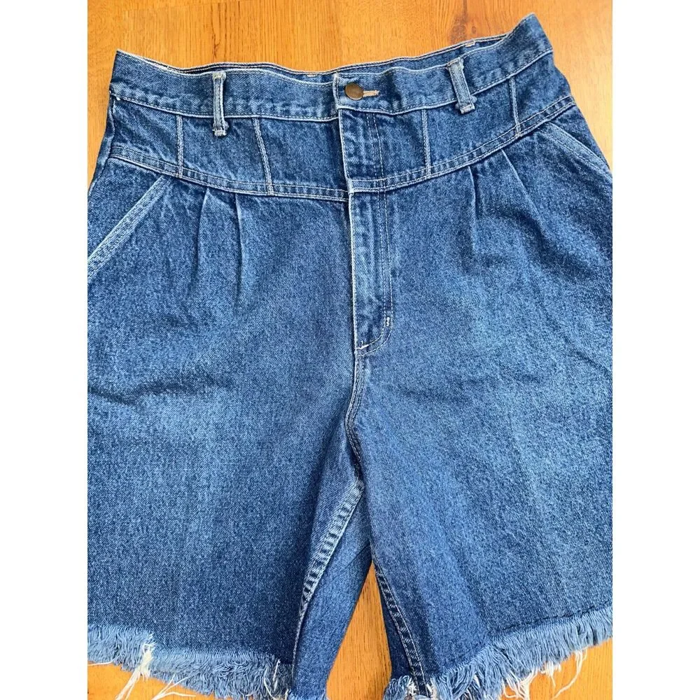Vintage 70s Women's Denim, Natchez, Cut-off Jean Shorts,‎ Made in USA, High-rise
